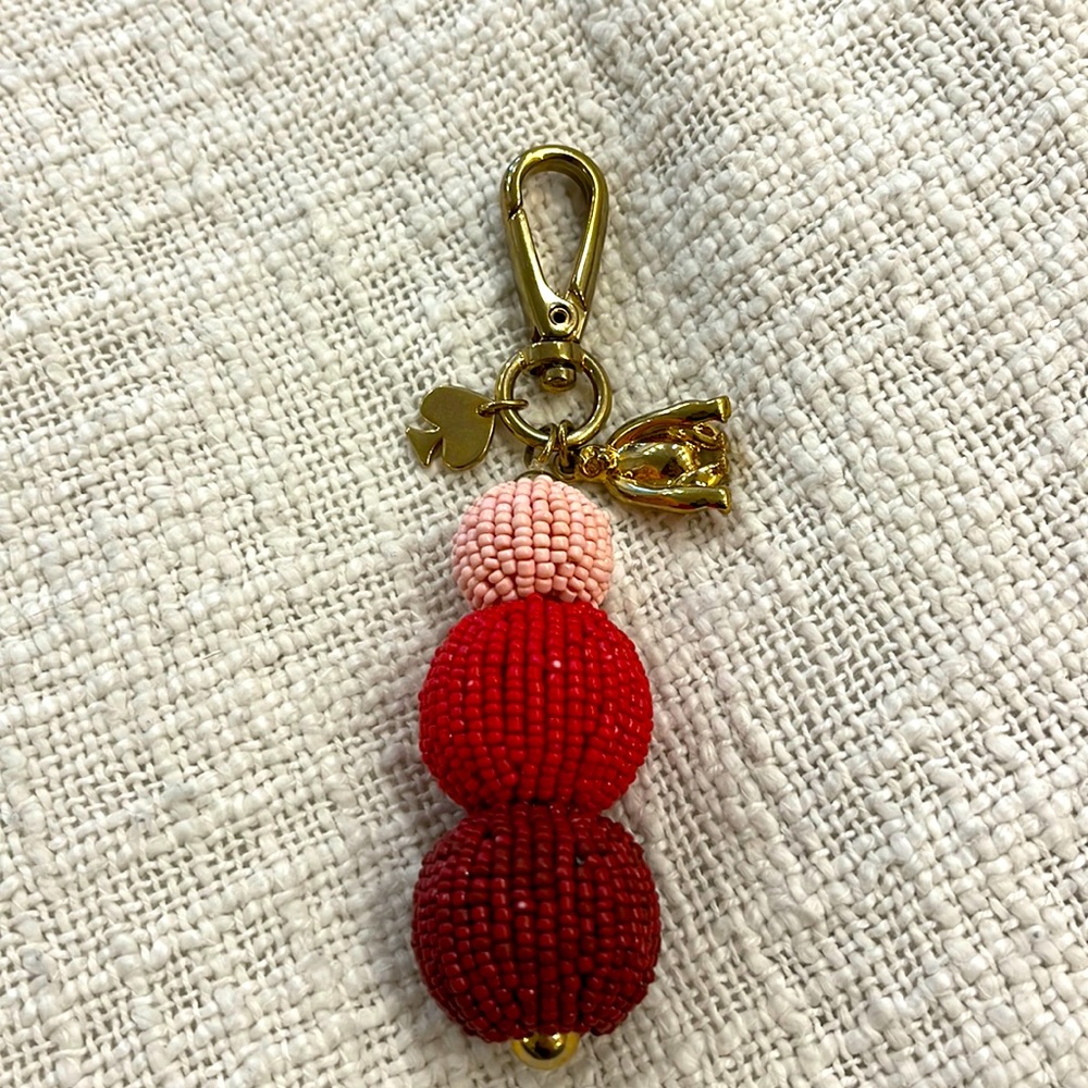 Kate Spade 12K gold On Purpose Beaded Keychain SOLD OUT in stores